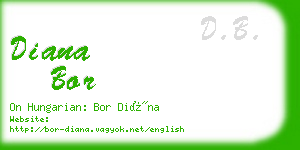 diana bor business card